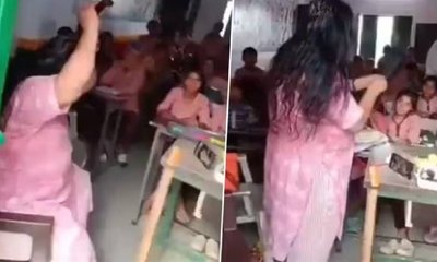 ಕ್ಲಾಸ್‌ನಲ್ಲೇ ಆಯಿಲ್‌ ಮಸಾಜ್‌...ಹೆಡ್‌ ಮಸಾಜ್‌-ವಿಡಿಯೊ ವೈರಲ್!
