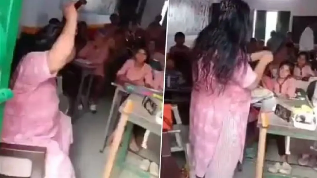 Viral Video: ಕ್ಲಾಸ್‌ನಲ್ಲಿ ಕುಳಿತೇ ಹೆಡ್‌ ಮಸಾಜ್‌ ಮಾಡ್ತಾ ರಿಲ್ಯಾಕ್ಸ್‌ ಮೂಡ್‌ನಲ್ಲಿ ಟೀಚರ್‌! ವಿಡಿಯೊ ನೋಡಿ