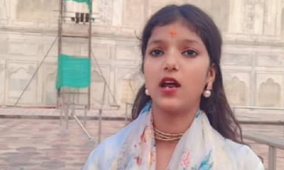 ತಾಜ್ ಮಹಲ್ ಎದುರು ಶಿವ ಸ್ತೋತ್ರ ಪಠಿಸಿದ ಯುವತಿ