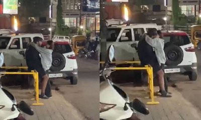 ಸಾರ್ವಜನಿಕ ಸ್ಥಳದಲ್ಲೇ ಯುವಕ-ಯುವತಿಯ ರೊಮ್ಯಾನ್ಸ್: ವಿಡಿಯೊ ವೈರಲ್‌