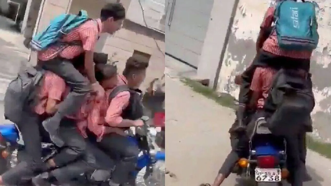 Viral Video: ಒಂದೇ ಬೈಕ್‌ನಲ್ಲಿ 6 ವಿದ್ಯಾರ್ಥಿಗಳ ಅಪಾಯಕಾರಿ ಸವಾರಿ; ಇದೇನಾ ಶಿಕ್ಷಣ? ಎಂದು ಪ್ರಶ್ನಿಸಿದ ನೆಟ್ಟಿಗರು