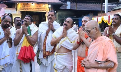 ಕೊಲ್ಲೂರಿನಲ್ಲಿ  ಕೇರಳ ಮುಖ್ಯಮಂತ್ರಿ ವಿ.ಡಿ. ಸತೀಶನ್