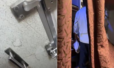 ರೈಲು ಶೌಚಾಲಯದಲ್ಲಿ ಸಿಕ್ಕಿ ಹಾಕಿಕೊಂಡ ಮಹಿಳೆ