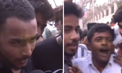 ಪತ್ರಕರ್ತೆಯ ಜೊತೆ ಅಸಭ್ಯವಾಗಿ ವರ್ತಿಸಿದ ವಿದ್ಯಾರ್ಥಿಗಳು!