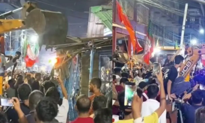 ಟಿಎಂಸಿ ಕಚೇರಿ ಮೇಲೆ ಬಿಜೆಪಿ ದಾಳಿ: ವೈರಲ್ ವಿಡಿಯೋ