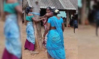 ಮಹಿಳೆಯನ್ನು ವಿವಸ್ತ್ರಗೊಳಿಸಿ ಮರಕ್ಕೆ ಕಟ್ಟಿ ಥಳಿತ