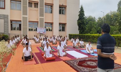 ಯೋಗ ದಿನಾಚರಣೆಯ ಪ್ರಯುಕ್ತ ಯೋಗ ತರಬೇತಿ