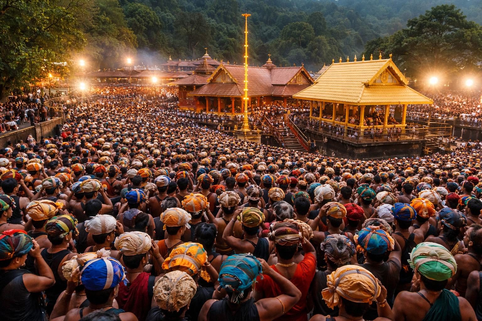 ಶಬರಿಮಲೆ ಅಯ್ಯಪ್ಪನ ದರ್ಶನಕ್ಕೆ ಭಕ್ತ ಸಾಗರ