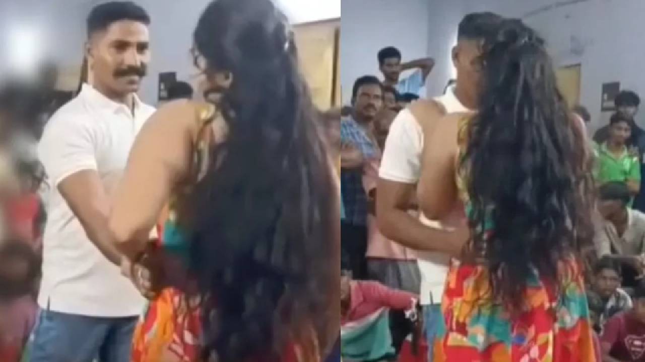 ಮಕ್ಕಳ ಎದುರೇ ಮಹಿಳೆಯ ಜೊತೆ ಅಶ್ಲೀಲ ನೃತ್ಯ- ವಿಡಿಯೊ ನೋಡಿ