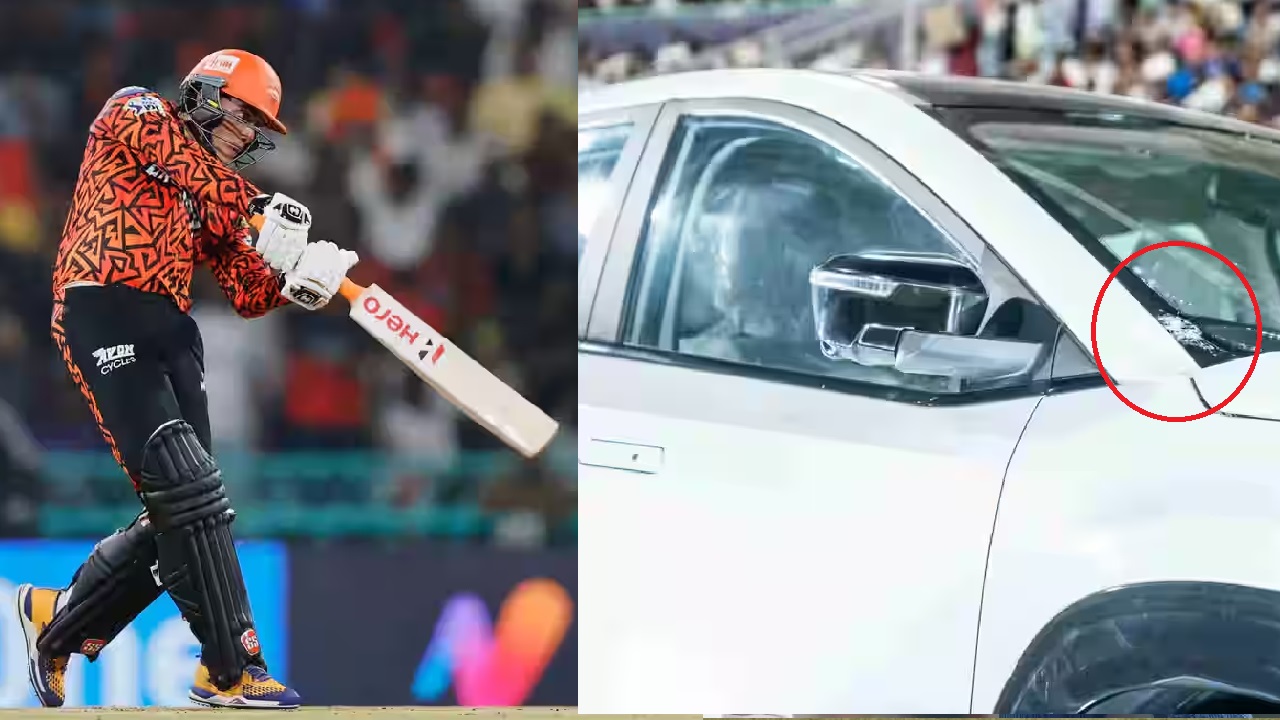 ಭರ್ಜರಿ ಸಿಕ್ಸರ್ ಮೂಲಕ ಕಾರಿನ ಗ್ಲಾಸ್ ಒಡೆದ ಅಭಿಷೇಕ್ ಶರ್ಮಾ!
