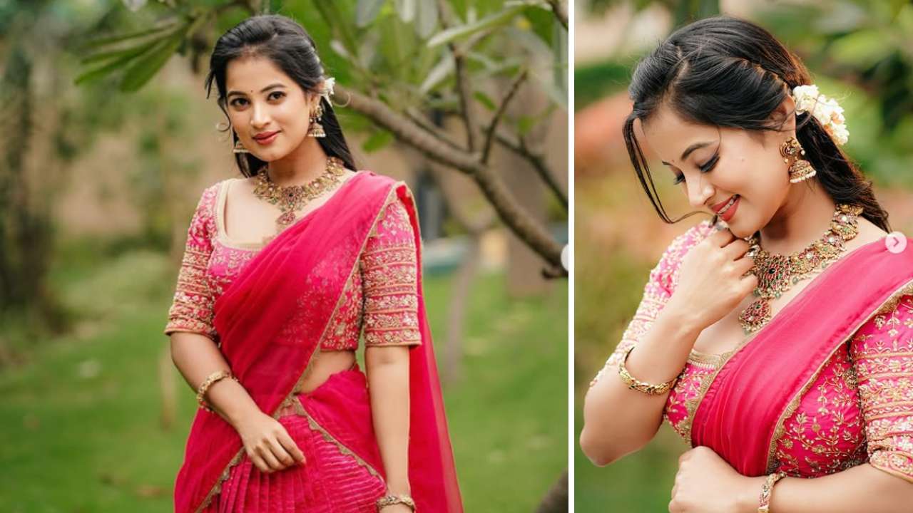 Anusha Rai: ಹಾಫ್ ಸಾರಿಯಲ್ಲಿ ಗೊಂಬೆಯಂತೆ ಕಂಗೊಳಿಸಿದ ಬಿಗ್ ಬಾಸ್ ಅನುಷಾ