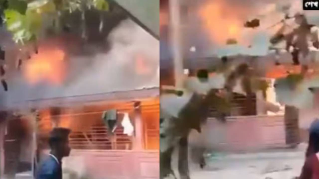 ಬಾಂಗ್ಲಾದಲ್ಲಿ ನಿಲ್ಲದ ದೌರ್ಜನ್ಯ; ಹಿಂದೂ ಶಿಕ್ಷಕನ ಮನೆಗೆ ಬೆಂಕಿ