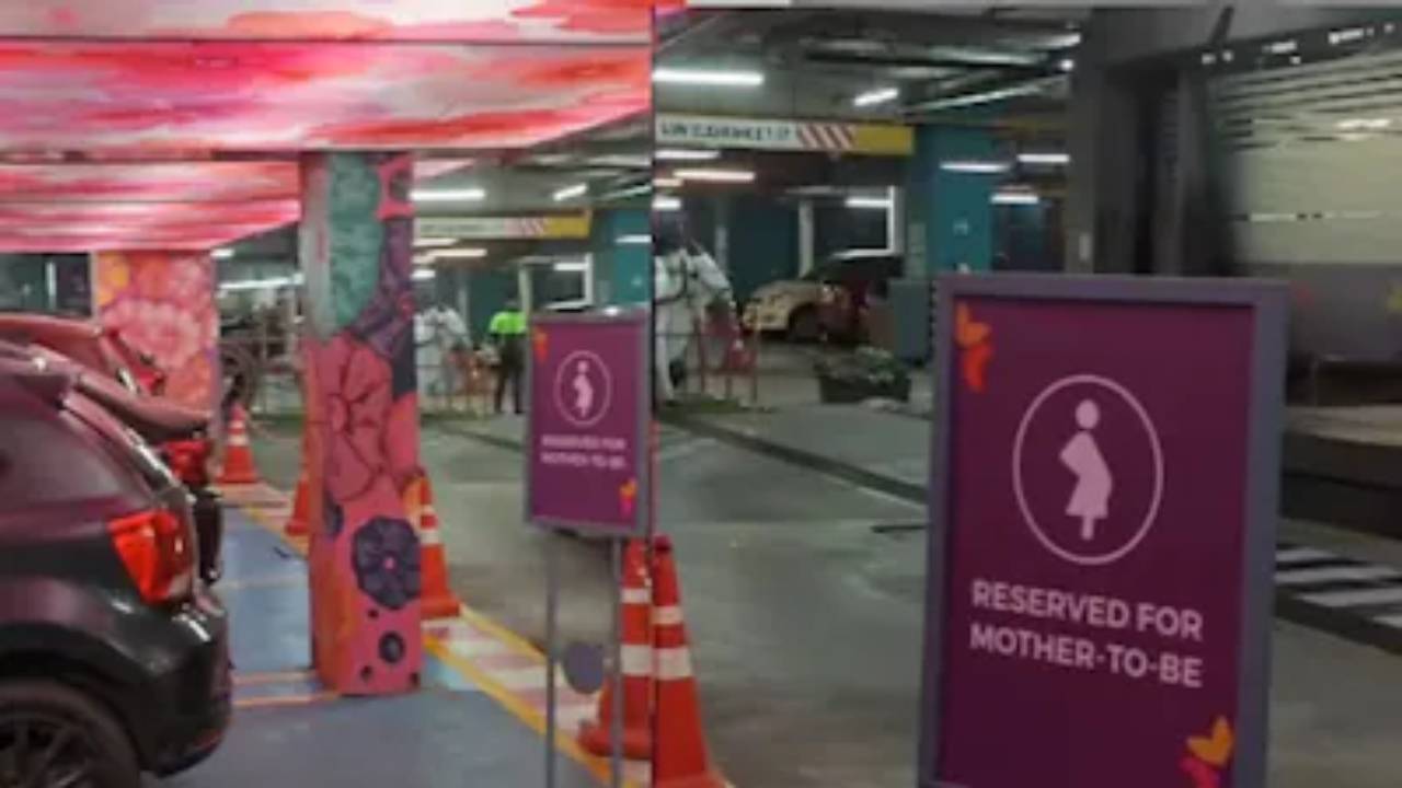 ಬೆಂಗಳೂರು ಮಾಲ್ ನಲ್ಲಿ ತಾಯಂದಿರಿಗಾಗಿ ಪಿಂಕ್ ಪಾರ್ಕಿಂಗ್ ವ್ಯವಸ್ಥೆ