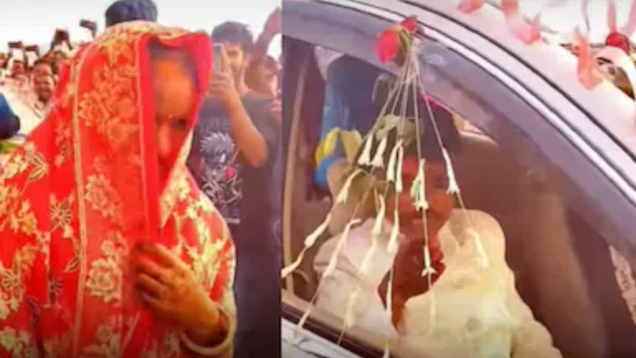 10ನೇ ತರಗತಿ ಪರೀಕ್ಷೆಗೆ ವಧುವಿನ ಆಲಂಕಾರದಲ್ಲೇ ಹಾಜರಾದ ಯುವತಿ