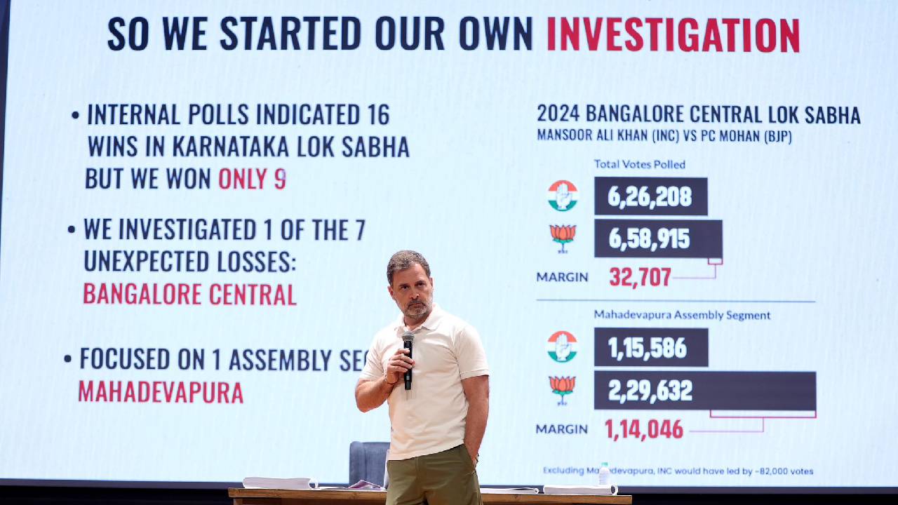 ಮತಗಳ್ಳತನ ವಿವರ ರಾಹುಲ್ ಗಾಂಧಿಯಿಂದ ಬಹಿರಂಗ: ಸಿದ್ದರಾಮಯ್ಯ