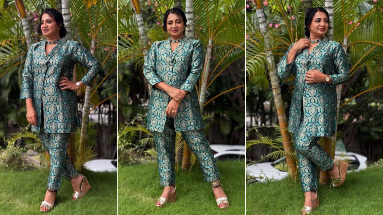 ರೇಷ್ಮೆಯ ಪ್ಯಾಂಟ್ ಸೂಟ್ನಲ್ಲಿ ನಟಿ ವಾಣಿ ಶ್ರೀ ಅತ್ಯಾಕರ್ಷಕ ಲುಕ್