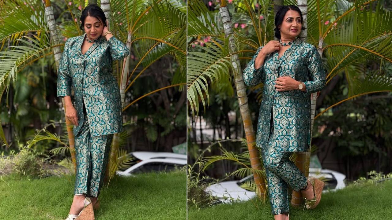 Celebrity Fashion 2025: ರೇಷ್ಮೆಯ ಪ್ಯಾಂಟ್ ಸೂಟ್ನಲ್ಲಿ ನಟಿ ವಾಣಿ ಶ್ರೀ ಅತ್ಯಾಕರ್ಷಕ ಲುಕ್ - Image 1