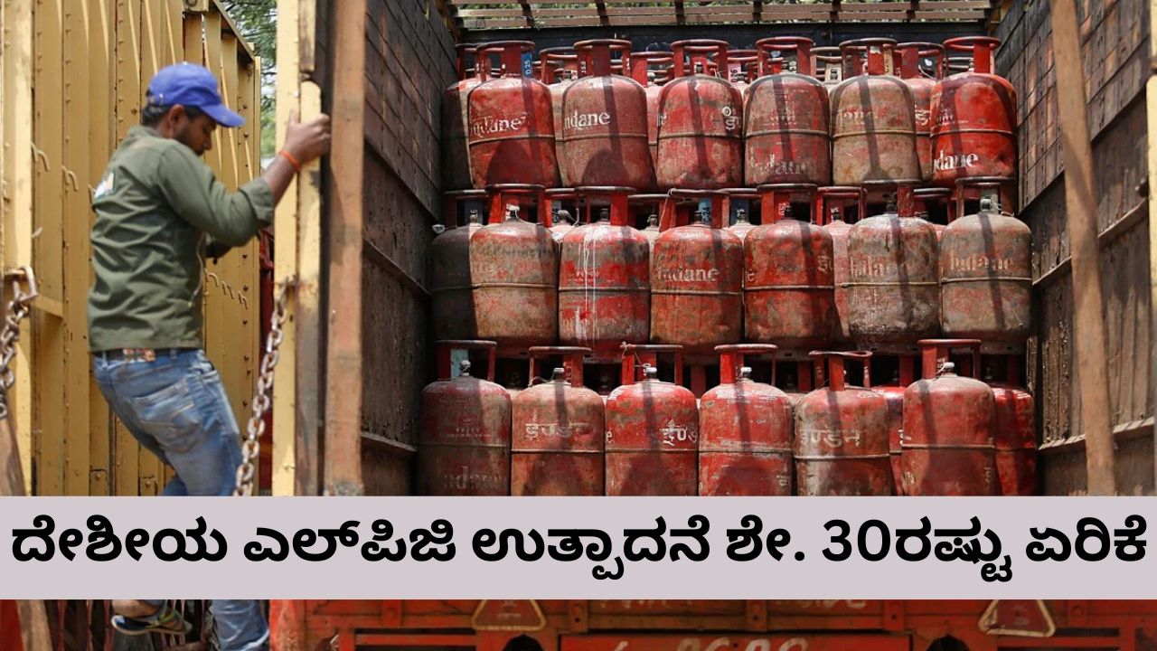 ದೇಶೀಯ ಎಲ್​ಪಿಜಿ ಉತ್ಪಾದನೆಯಲ್ಲಿ ಶೇಕಡಾ 30ರಷ್ಟು ಹೆಚ್ಚಳ