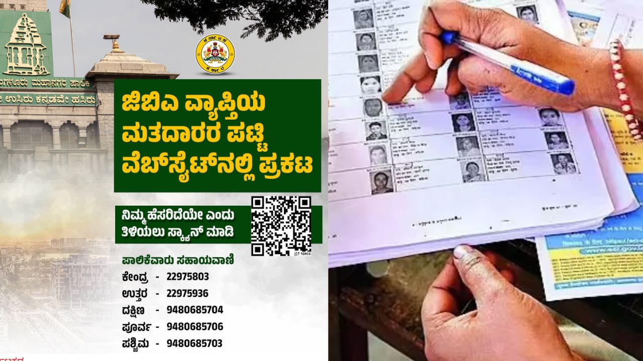 GBA Election: ಗ್ರೇಟರ್‌ ಬೆಂಗಳೂರು ಪ್ರಾಧಿಕಾರದ ಚುನಾವಣೆ; ಮತದಾರರ ಪಟ್ಟಿ ಪ್ರಕಟ