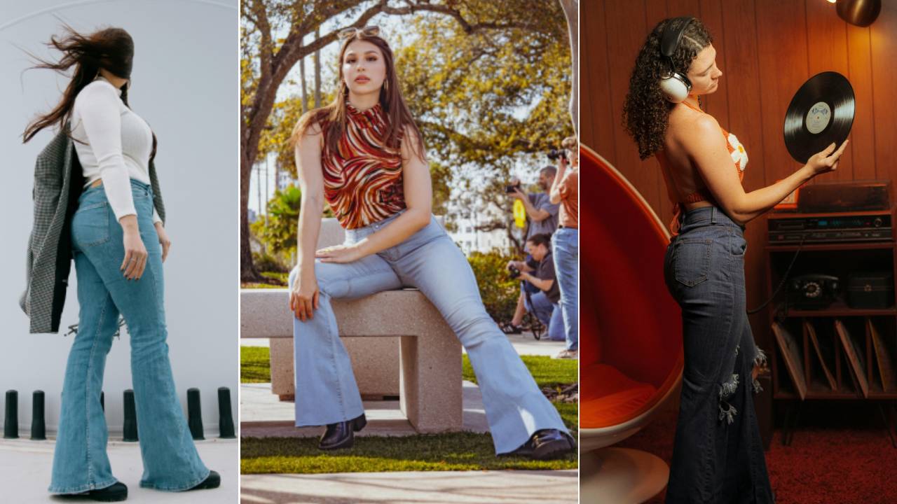 ಜೆನ್ ಝೀ  ಹುಡುಗಿಯರ ಫ್ಯಾಷನ್‌ಗೆ ಸೇರಿದ ಬೆಲ್ ಬಾಟಮ್ ಜೀನ್ಸ್ ಪ್ಯಾಂಟ್ಸ್