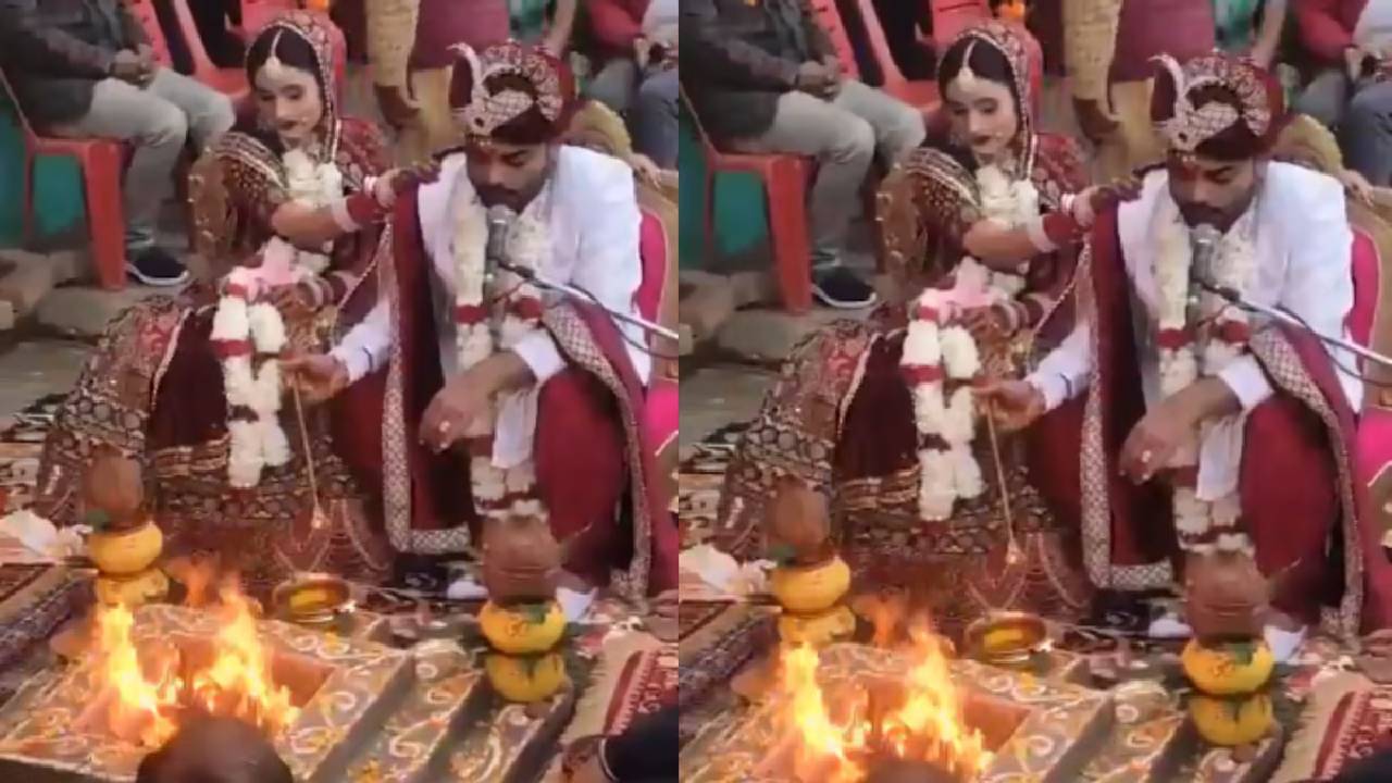 ತನ್ನ ಮದುವೆಯ ಪೌರೋಹಿತ್ಯವನ್ನು ತಾನೇ ನೆರವೇರಿಸಿದ ವರ-ವಿಡಿಯೊ ನೋಡಿ ನೆಟ್ಟಿಗರೇ ಶಾಕ್!