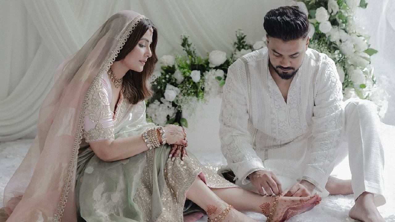 Hina Khan: ಗೆಳೆಯ ರಾಕಿ ಜೈಸ್ವಾಲ್ ಕೈ ಹಿಡಿದ ಹಿನಾ ಖಾನ್; ವೆಡ್ಡಿಂಗ್ ಫೋಟೊ ಇಲ್ಲಿದೆ - Image 4