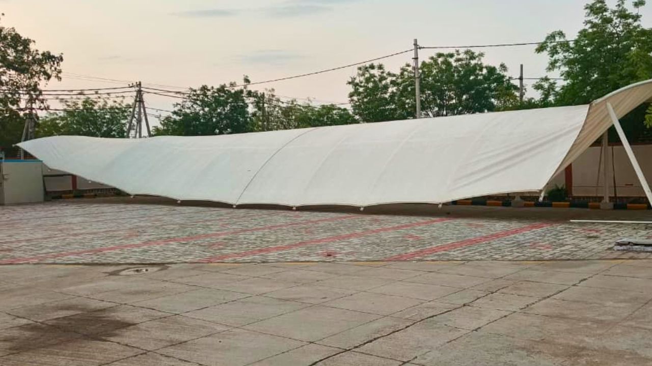 ಪ್ರಬುದ್ಧ ಅಕಾಡೆಮಿಯ 2 ಕೋಟಿ ವೆಚ್ಚದ ಪಾರ್ಕಿಂಗ್ ಶೆಡ್ ಧರೆಗೆ