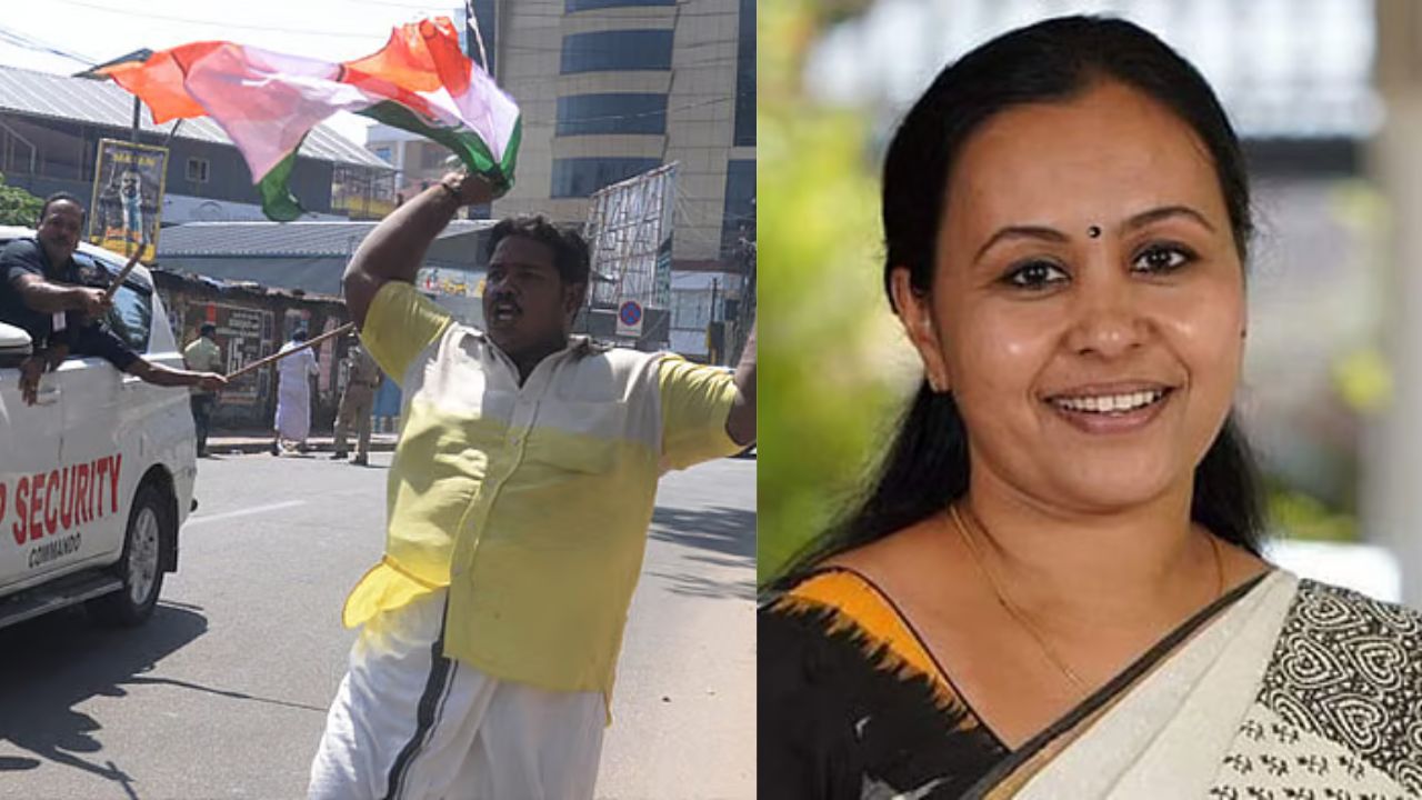 ಕಾಂಗ್ರೆಸ್ ವಿದ್ಯಾರ್ಥಿ ಘಟಕದ ಪ್ರತಿಭಟನೆ ವೇಳೆ ಕೇರಳ ಸಚಿವೆಗೆ ಗಾಯ