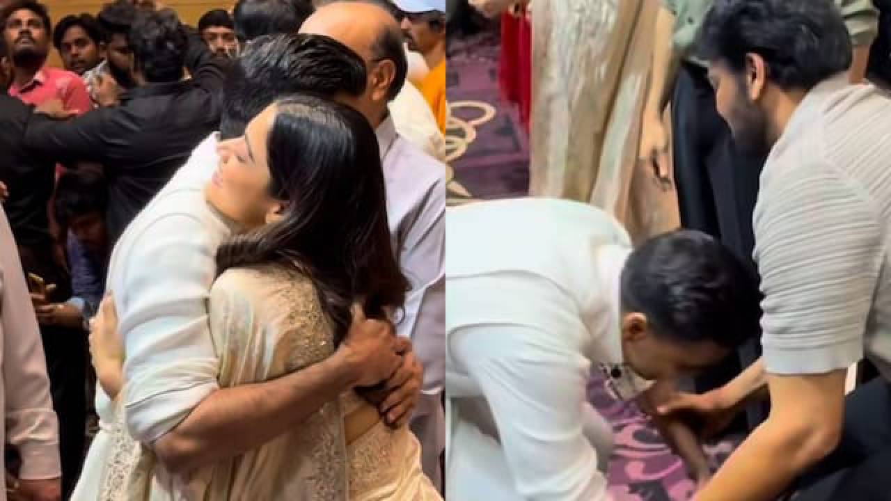 ಮೆಗಾಸ್ಟಾರ್ ಚಿರಂಜೀವಿ ಕಾಲಿಗೆ ಬಿದ್ದ ನಟ ಧನುಷ್