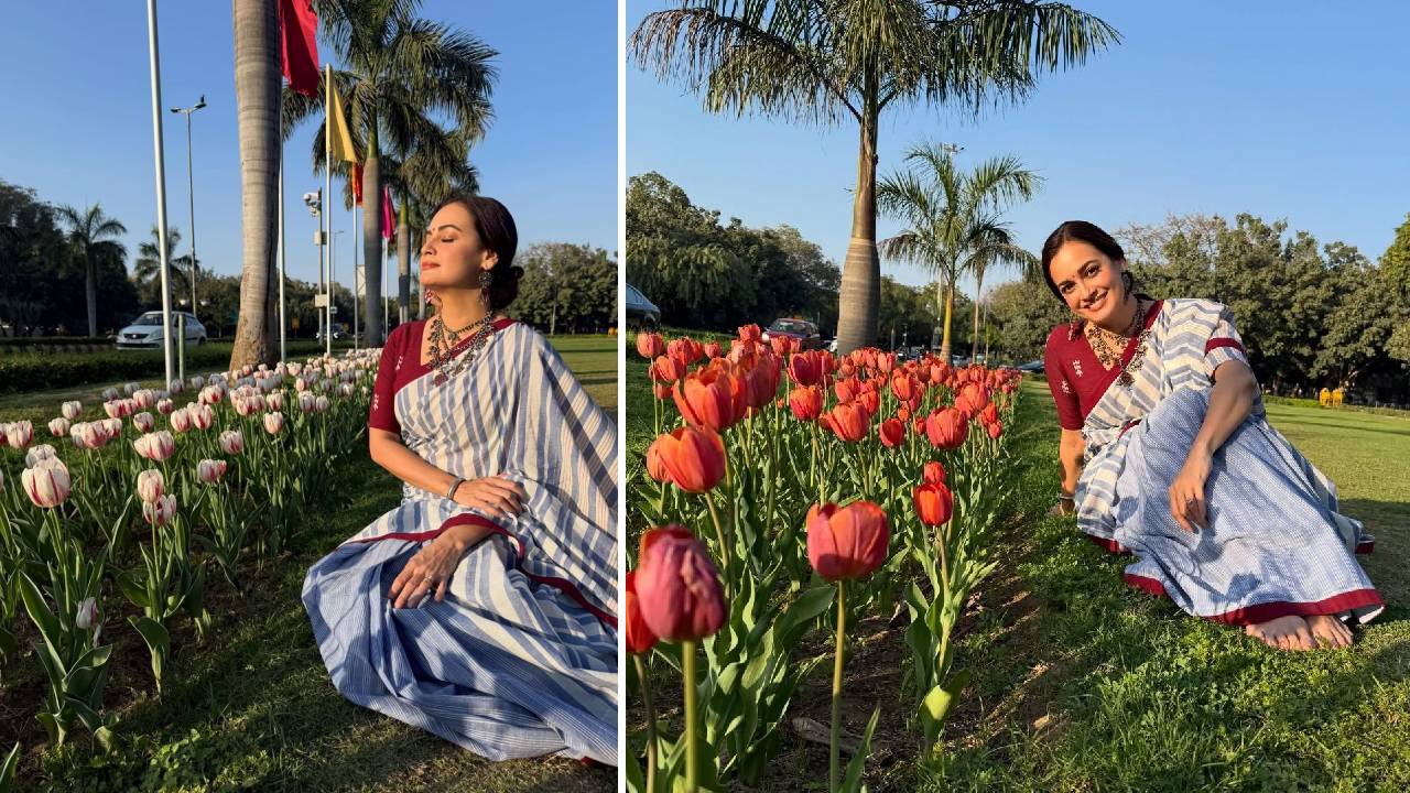 Star Saree Fashion 2026: ಮಹಿಳೆಯರನ್ನು ಸೆಳೆದ ದಿಯಾ ಮಿರ್ಜಾ ಉಟ್ಟ ಹ್ಯಾಂಡ್‌ಲೂಮ್‌ ಸೀರೆ - Image 4