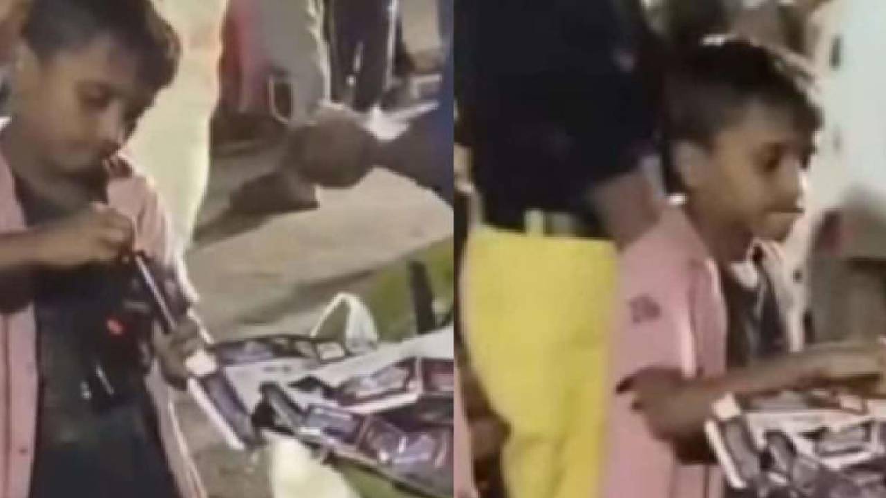 ಬಡತನದ ಹೋರಾಟ: ತಂದೆಯ ಕಾಲುಗಳನ್ನೇ ಅಪ್ಪಿ ಮಲಗಿದ ಪುಟ್ಟ ಬಾಲಕ!