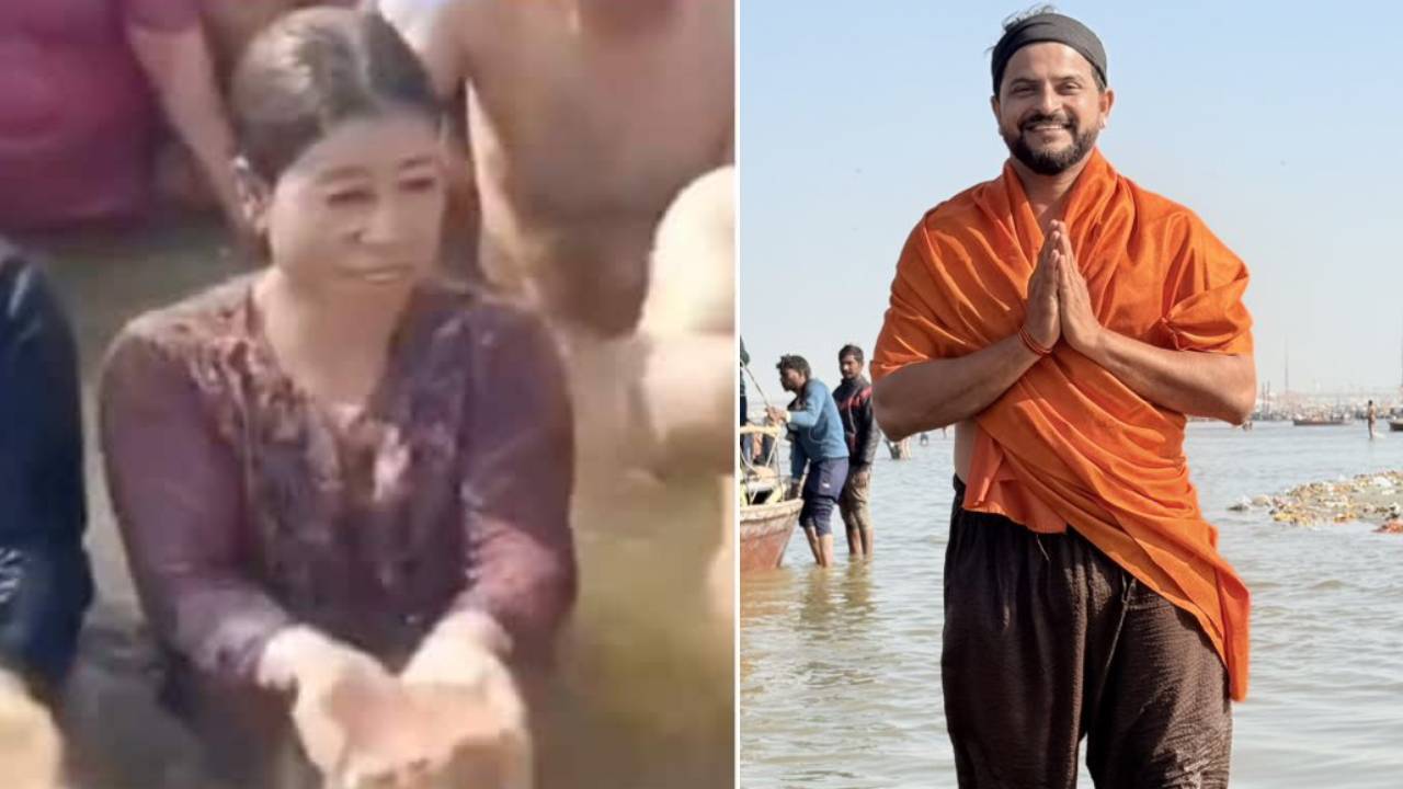 ಕುಂಭ ಸ್ನಾನ ಮಾಡಿದ ಕ್ರಿಕೆಟಿಗ ರೈನಾ, ಬಾಕ್ಸರ್ ಮೇರಿ ಕೋಮ್