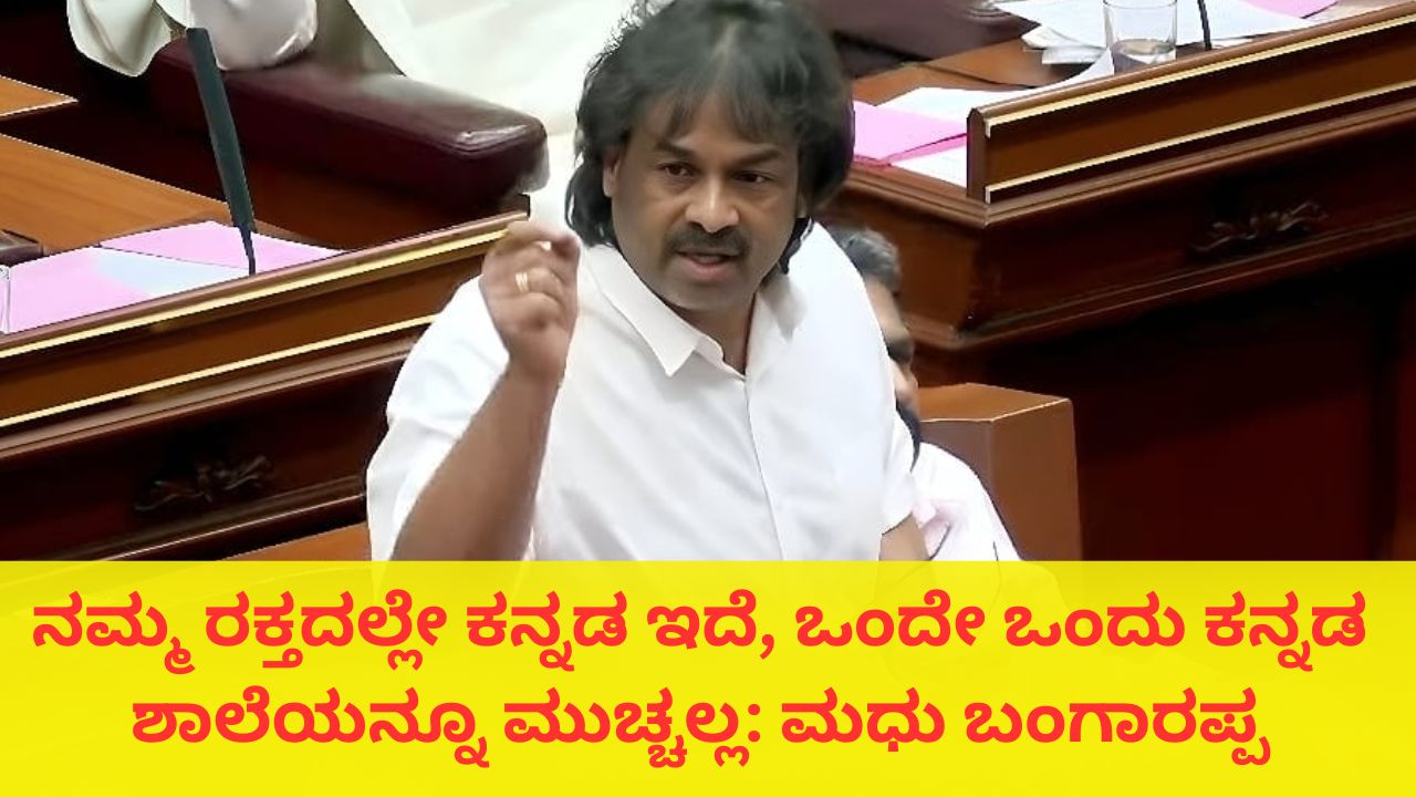 ಒಂದೇ ಒಂದು ಕನ್ನಡ ಶಾಲೆಯನ್ನೂ ಮುಚ್ಚಲ್ಲ: ಮಧು ಬಂಗಾರಪ್ಪ