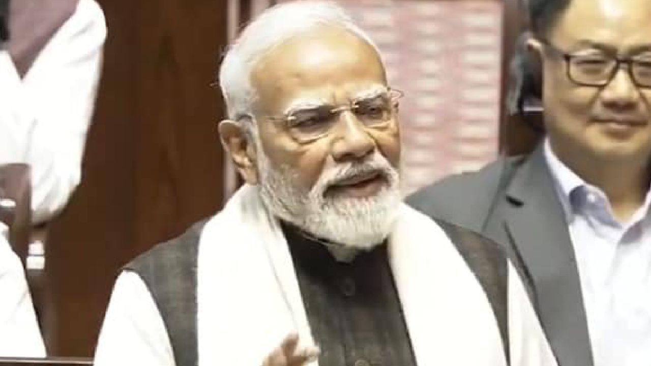 ರಾಜ್ಯಸಭೆಯಲ್ಲಿ ವಿಪಕ್ಷಗಳ ಗದ್ದಲದ ನಡುವೆಯೂ ಮೋದಿ ಅಬ್ಬರ