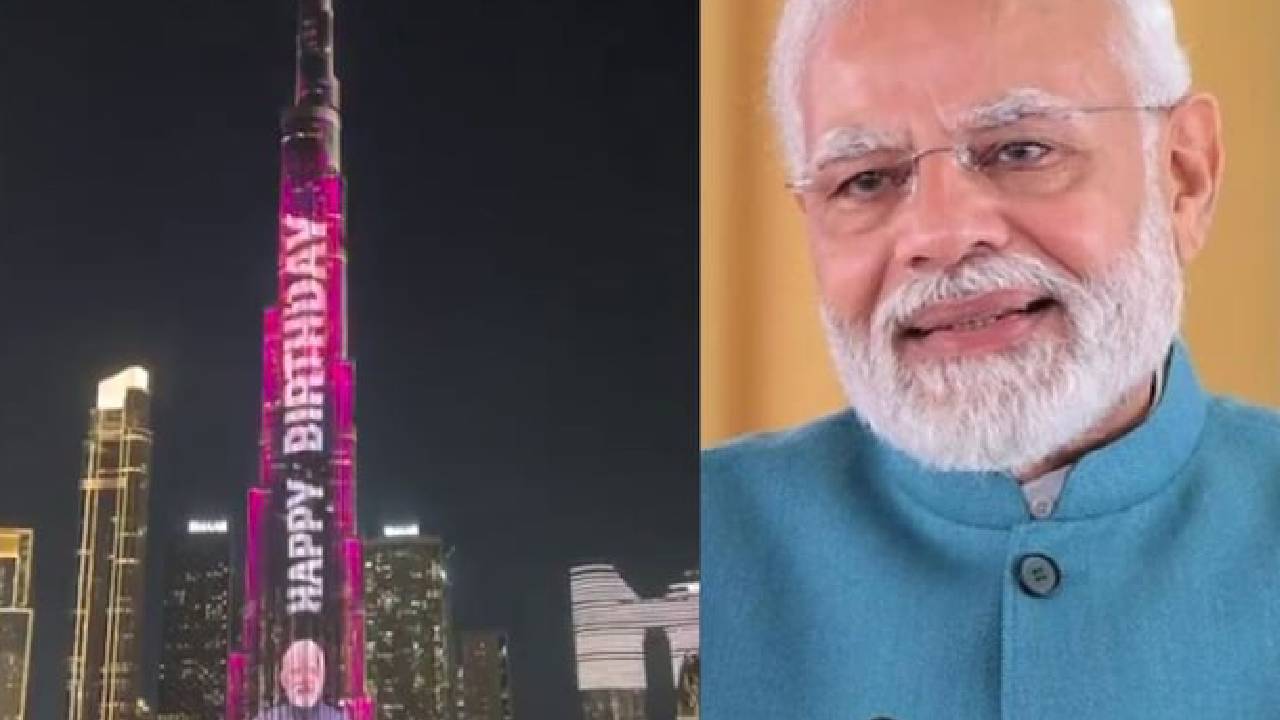 ಬುರ್ಜ ಖಲೀಫಾ ಮೇಲೆ ಬೆಳಗಿದ ಮೋದಿ ಭಾವಚಿತ್ರ