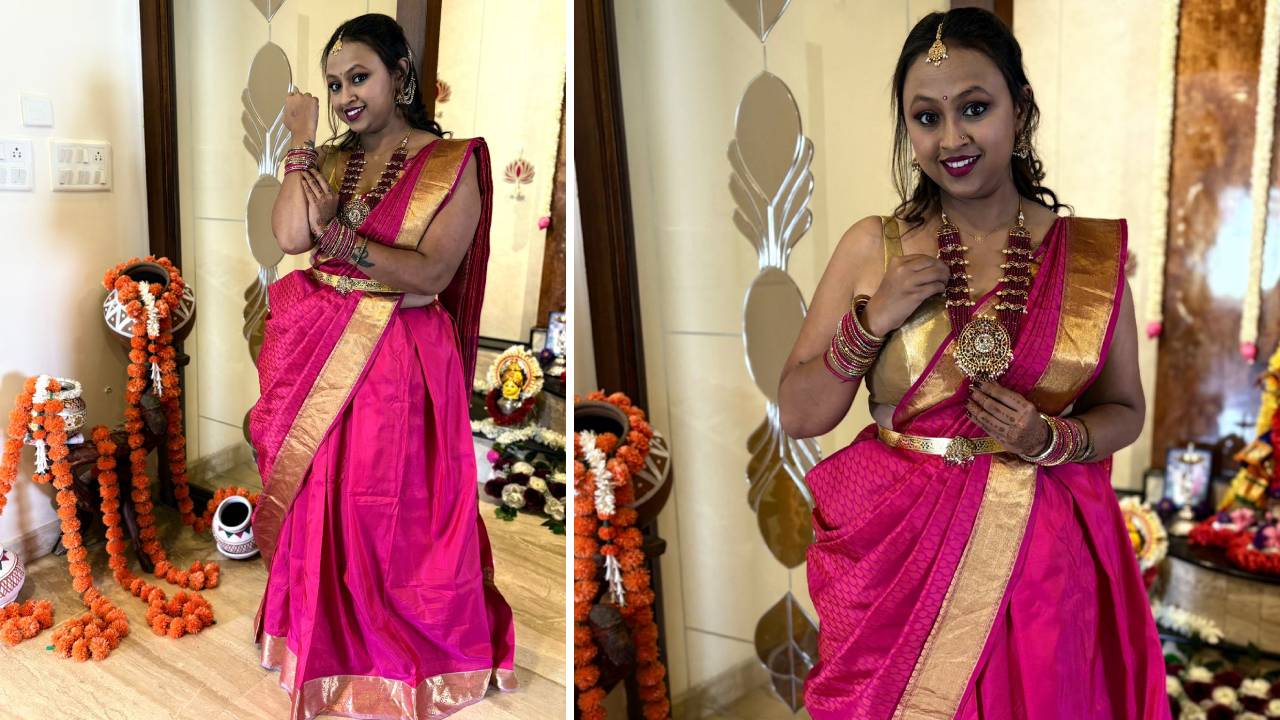 Navaratri Fashion 2025: ನವರಾತ್ರಿಯಲ್ಲಿ ಉಲ್ಲಾಸ ಮೂಡಿಸುವ ಪಿಂಕ್ ವರ್ಣ - Image 1