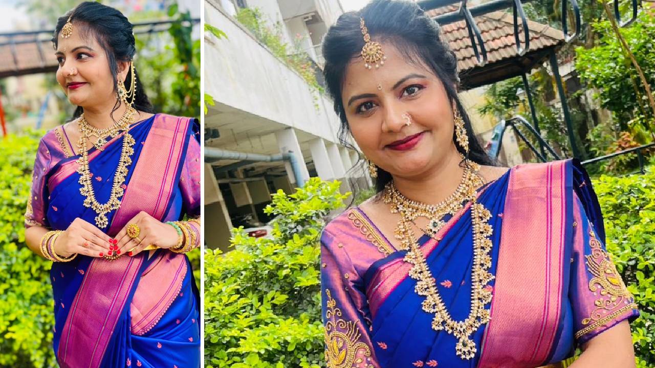 Navaratri Fashion 2025: ನವರಾತ್ರಿಯಲ್ಲಿ ನೀಲಿ ಬಣ್ಣದ ಜಾದೂ - Image 5