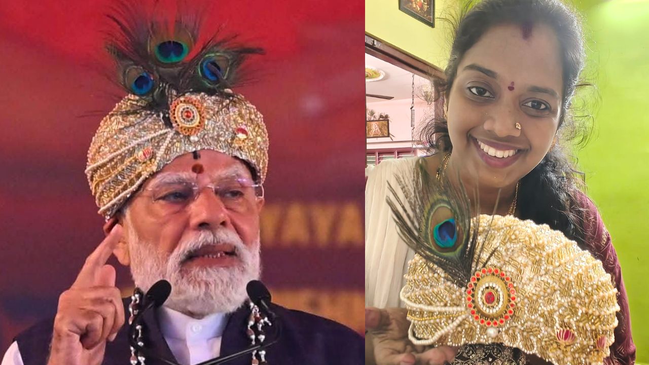 ಪ್ರಧಾನಿ ಮೋದಿ ಧರಿಸಿದ್ದ ಪೇಟ ತಯಾರಿಸಿದ್ದು ತುಮಕೂರಿನ ಮಹಿಳೆ!