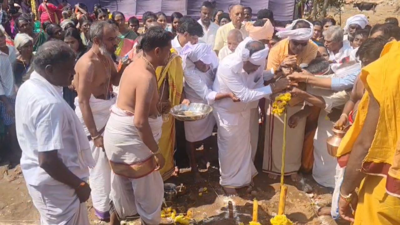 ಗುಜ್ಜನಡು ವೀರಾಂಜನೇಯ ಸ್ವಾಮಿ ದೇವಸ್ಥಾನ ನಿರ್ಮಾಣಕ್ಕೆ ನೆರವೇರಿದ ಭೂಮಿ ಪೂಜೆ