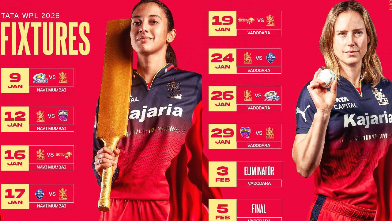 ಆರ್‌ಸಿಬಿಯ 8 ಲೀಗ್‌ ಪಂದ್ಯಗಳ ವೇಳಾಪಟ್ಟಿ ಇಲ್ಲಿದೆ