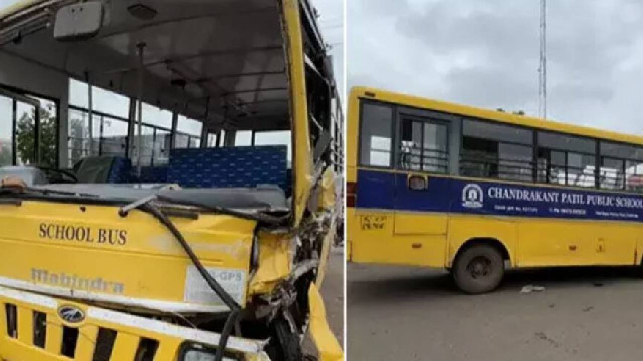 ಶಾಲಾ ವಾಹನಕ್ಕೆ ಟ್ಯಾಂಕರ್ ಡಿಕ್ಕಿ; ವಿದ್ಯಾರ್ಥಿಗಳಿಗೆ ಗಂಭೀರ ಗಾಯ
