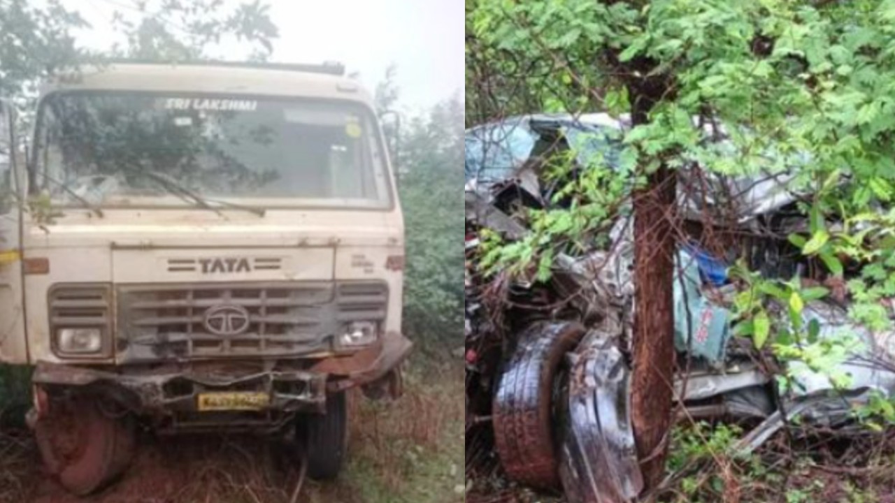ಸಂಡೂರಿನಲ್ಲಿ ಟಿಪ್ಪರ್‌ ಲಾರಿ-ಕಾರು ಡಿಕ್ಕಿಯಾಗಿ ನಾಲ್ವರ ದುರ್ಮರಣ