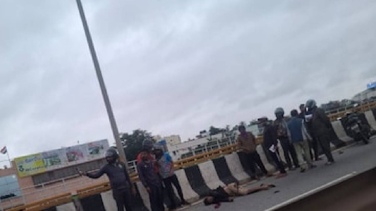 ಪೀಣ್ಯ ಎಲಿವೇಟೆಡ್ ಫ್ಲೈಓವರ್ ಮೇಲೆ ಅಪಘಾತ