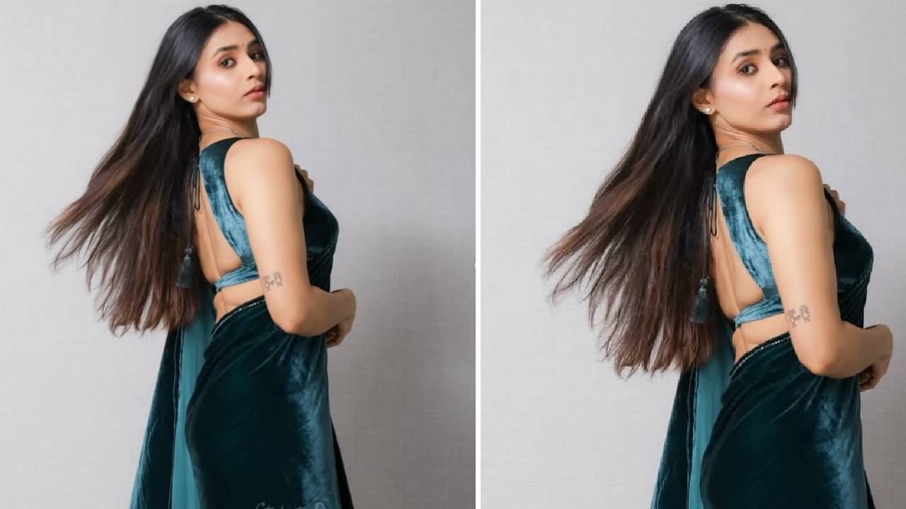 Star Saree Fashion 2025: ವೆಲ್ವೆಟ್‌ ಸೀರೆಯಲ್ಲಿ ಡಿಸೆಂಟಾಗಿ ಕಾಣಿಸಿಕೊಂಡ ಸಪ್ತಮಿಗೌಡ - Image 2