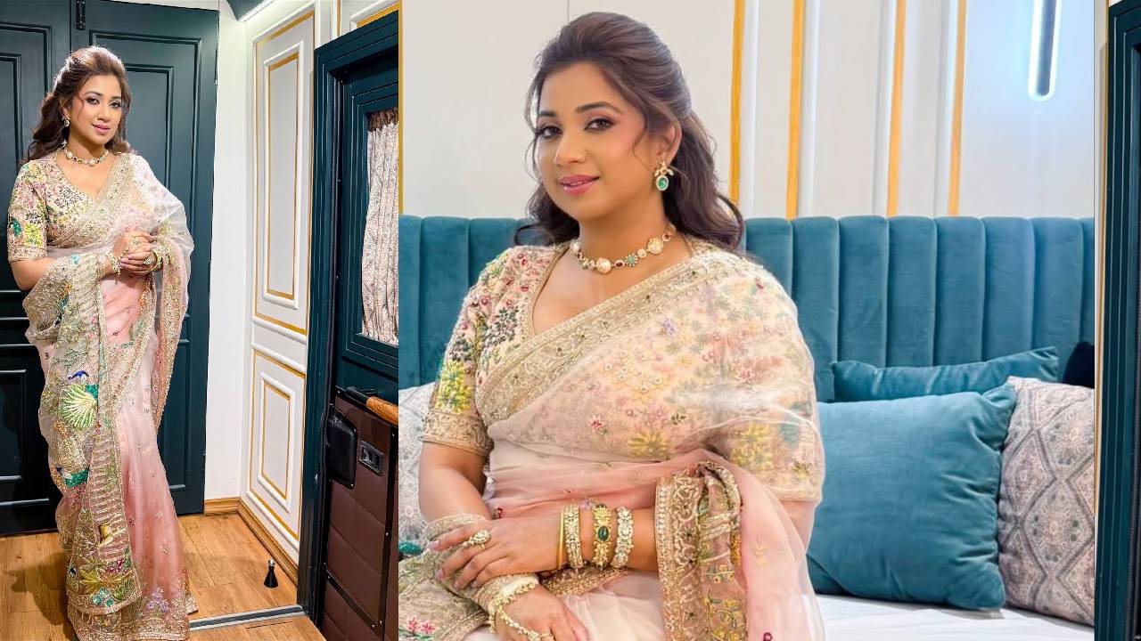 ಗಾಯಕಿ ಶ್ರೇಯಾ ಘೋಷಾಲ್ ಸೀರೆ ಲುಕ್ ಇಲ್ಲಿದೆ