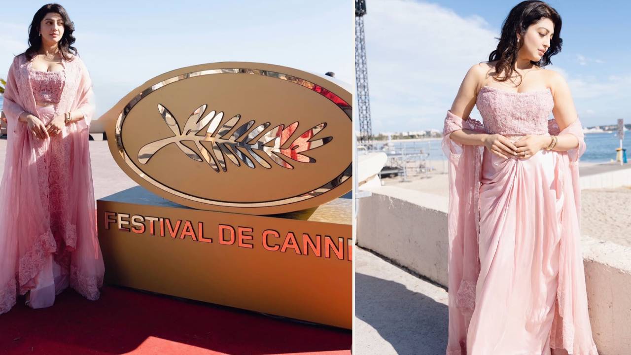 Star Cannes Fashion: ಡ್ರೆಪ್ಡ್ ಸ್ಕರ್ಟ್ ಕೇಪ್ ಸೆಟ್ ಡಿಸೈನರ್ವೇರ್ನಲ್ಲಿ ನಟಿ ಪ್ರಣೀತಾ ಕಾನ್ಸ್ ಲುಕ್ - Image 1