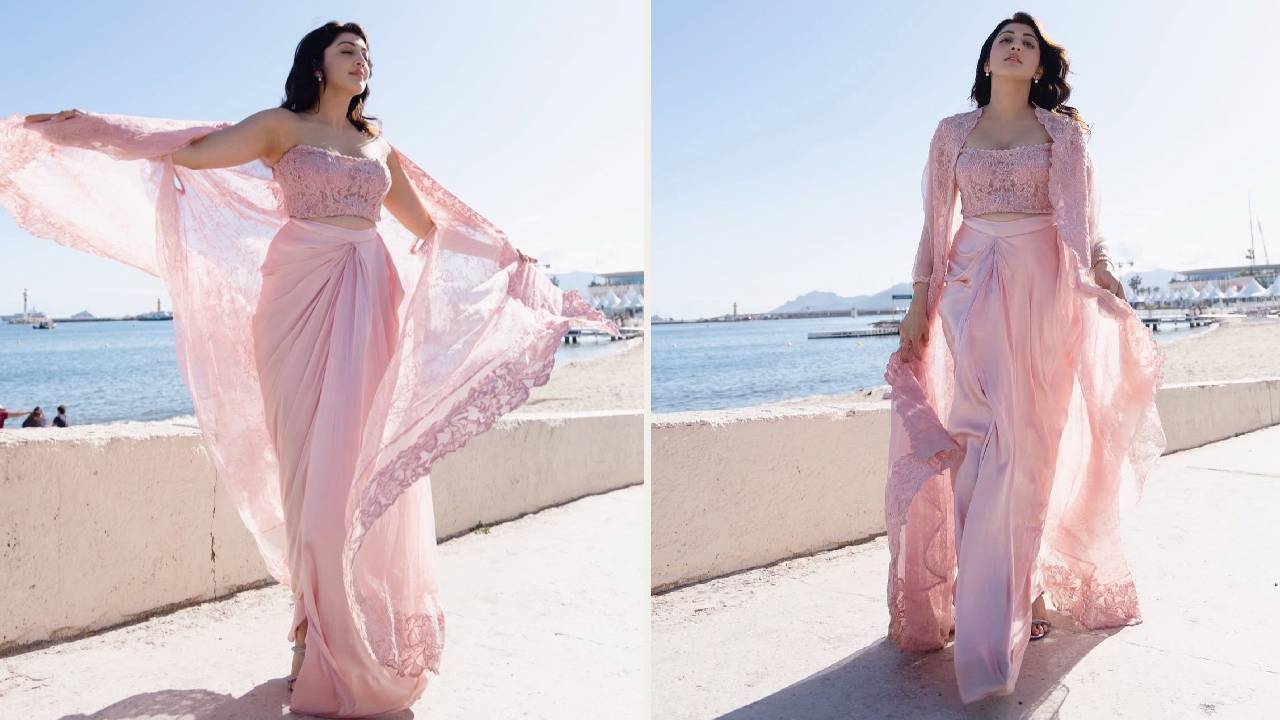 Star Cannes Fashion: ಡ್ರೆಪ್ಡ್ ಸ್ಕರ್ಟ್ ಕೇಪ್ ಸೆಟ್ ಡಿಸೈನರ್ವೇರ್ನಲ್ಲಿ ನಟಿ ಪ್ರಣೀತಾ ಕಾನ್ಸ್ ಲುಕ್ - Image 2