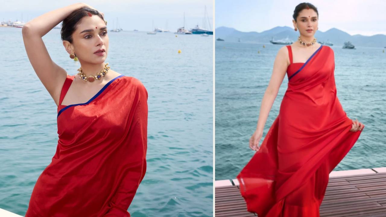 Star Cannes Fashion: ಕಾನ್ಸ್ನಲ್ಲಿ ಗಮನ ಸೆಳೆಯದ ನಟಿ ಅದಿತಿ ರಾವ್ ಹೈದರಿ ದೇಸಿ ಲುಕ್ - Image 1