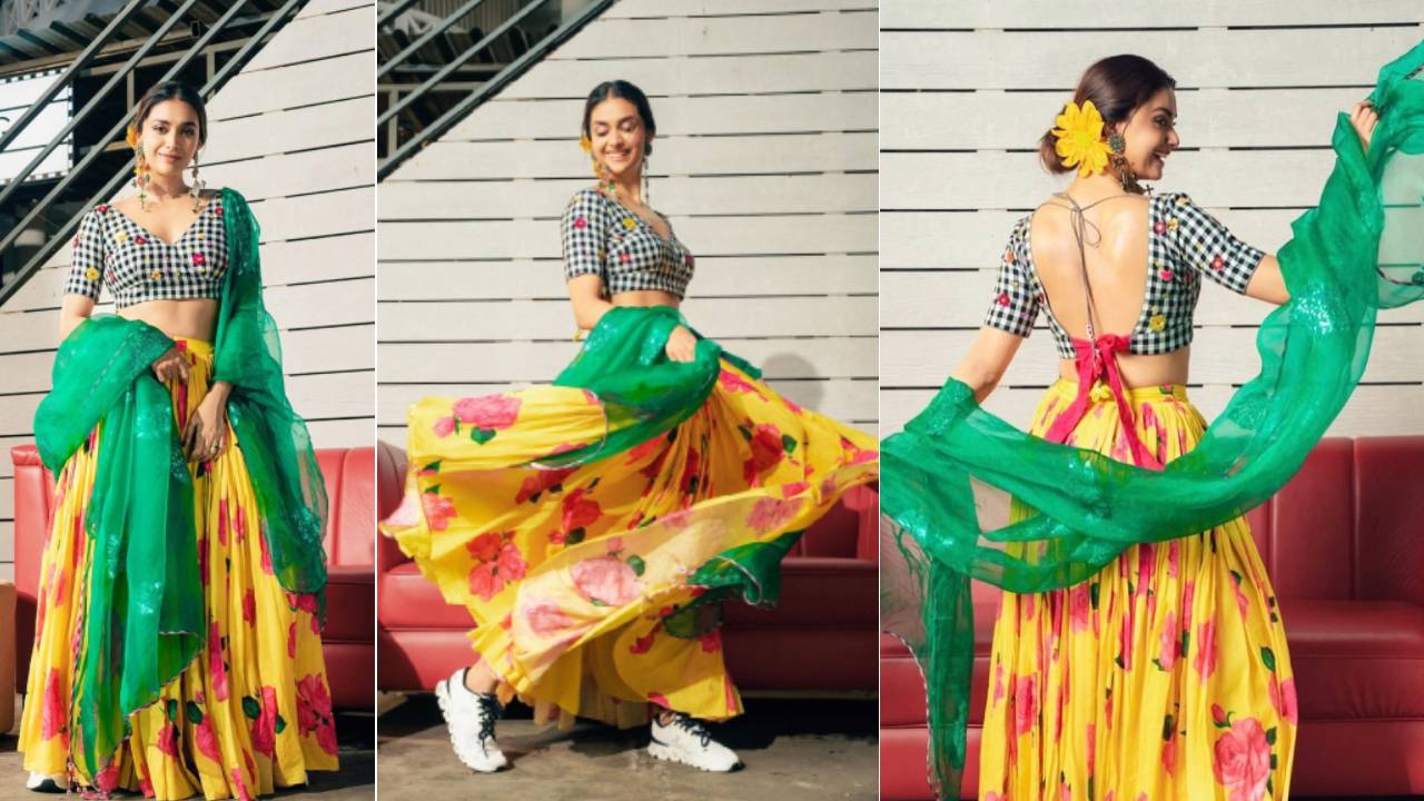 ಲೆಹೆಂಗಾಗೆ ಶೂ ಧರಿಸಿ ಸ್ಟೈಲಿಂಗ್‌ ರೂಲ್ಸ್ ಬ್ರೇಕ್‌ ಮಾಡಿದ ಕೀರ್ತಿ ಸುರೇಶ್‌