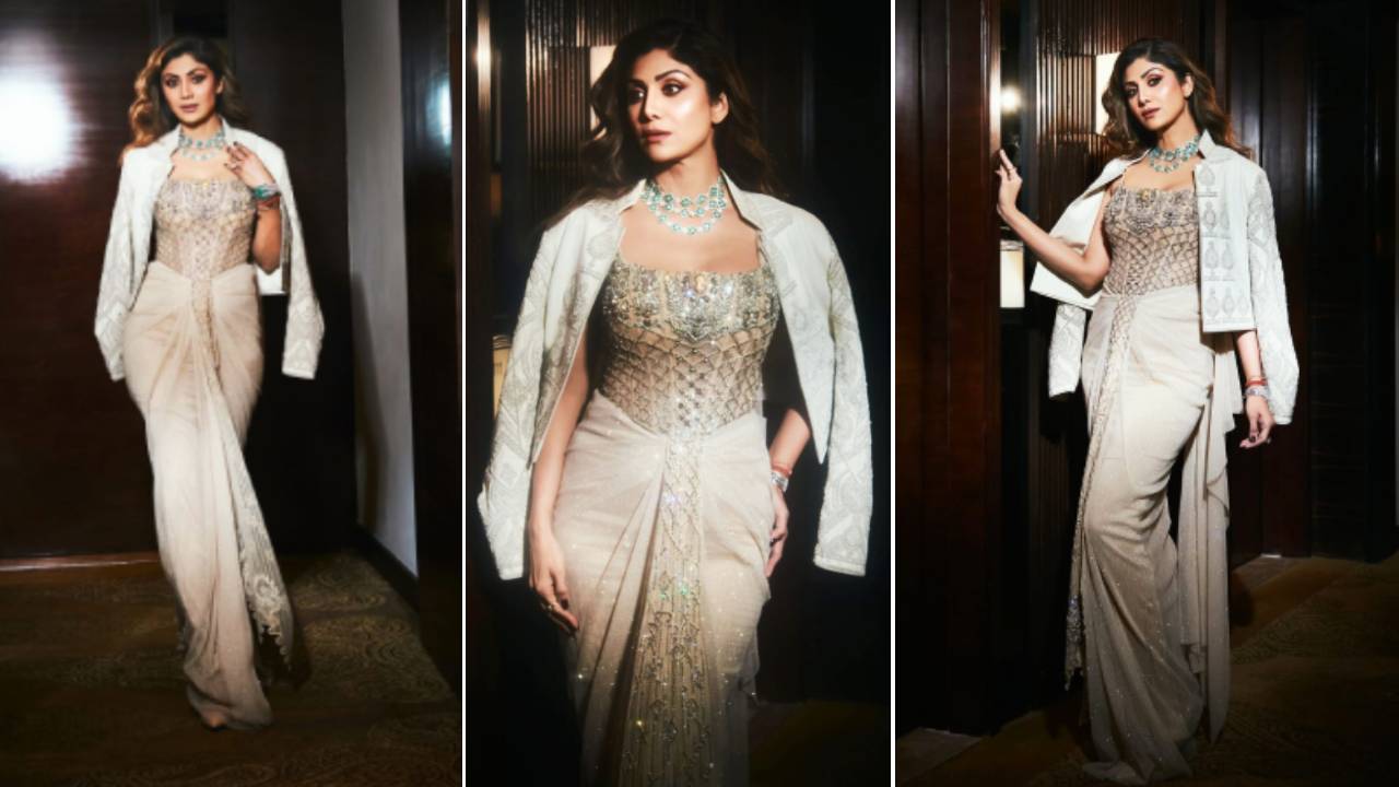 ಕಾರ್ಸೆಟ್‌ ಡ್ರೇಪ್‌ ಸ್ಕರ್ಟ್‌ನಲ್ಲಿ ಮಿರಮಿರ ಮಿನುಗಿದ ಶಿಲ್ಪಾ ಶೆಟ್ಟಿ